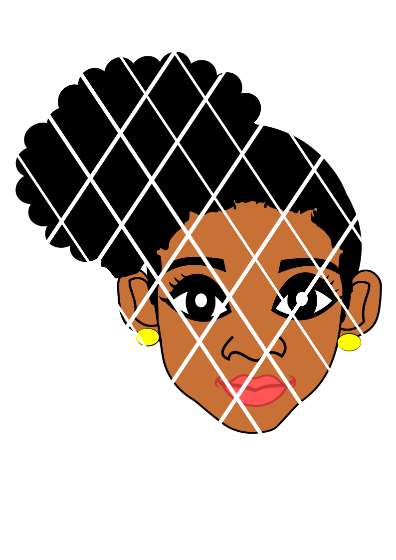 Little Girl SVG, Afro Puff Girl svg, Silhouette svg,Cricut cut file, T-shirt design, Ana svg