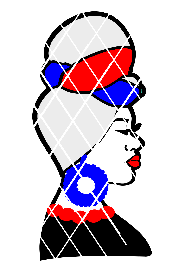 4th of July Headwrap svg,Black Woman in headwrap svg, PNG file,DXF file, Afro svg,Ayesa, USA flag
