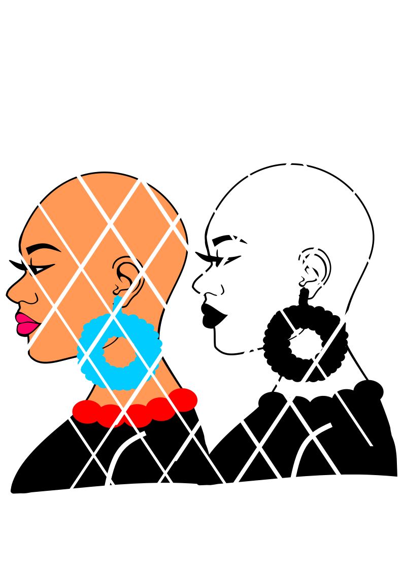 Bald  Black Woman  svg, PNG file,DXF file, Afro svg,Ayesa