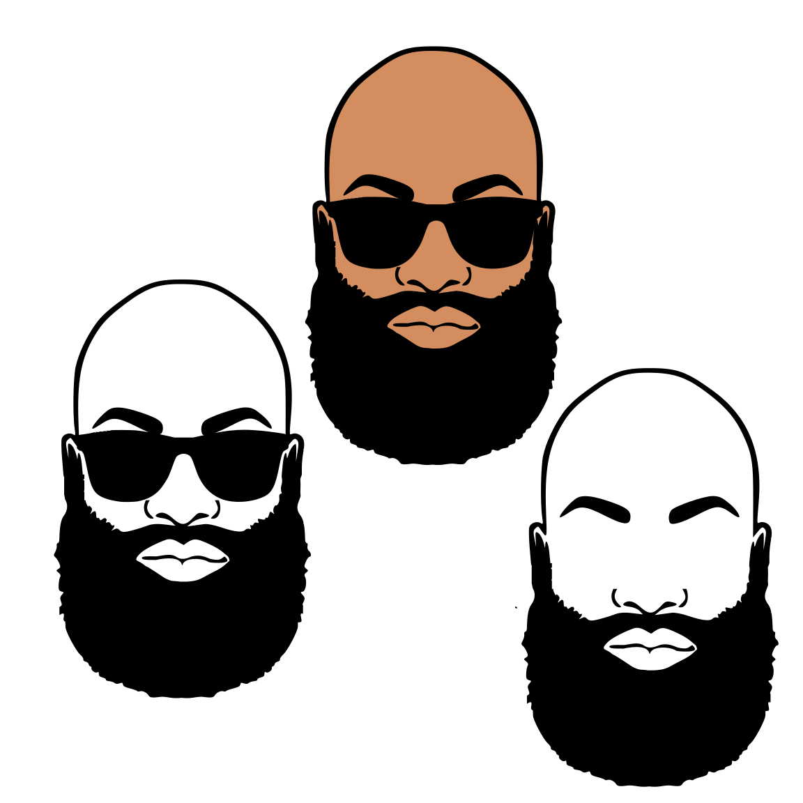 Bearded and Bald Men svg