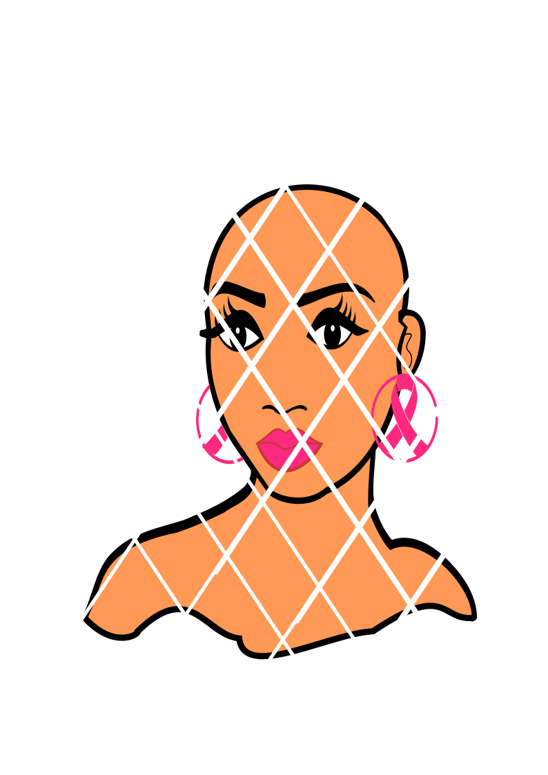 Bald Woman SVG Cancer Awareness