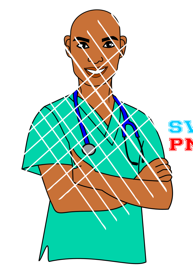 Black Male Nurse  svg,PNG files, Bald Man SVG