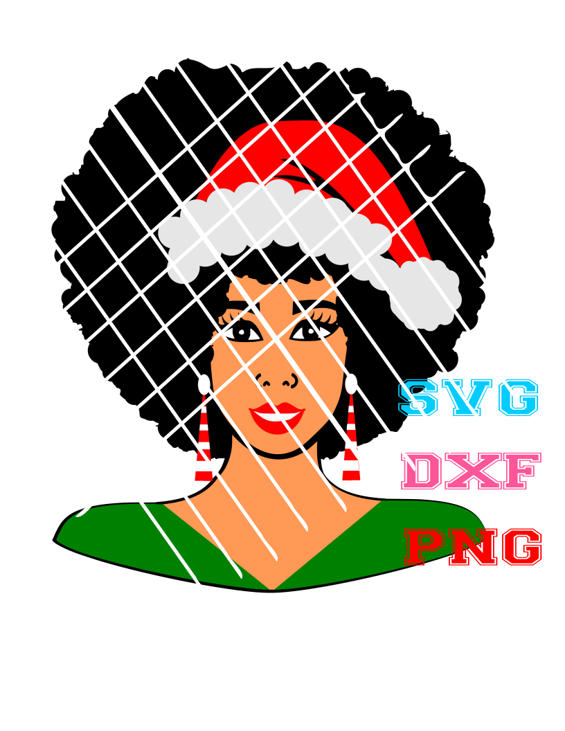 Christmas svg  of Carol Afro Girls,Afro hair svg