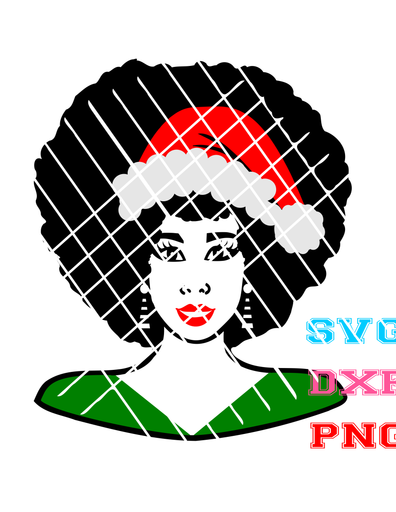 Christmas svg  of Carol Afro Girls,Afro hair svg