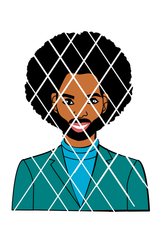 Afro Man svg,Black Man with Words in the hair, Denzel SVg