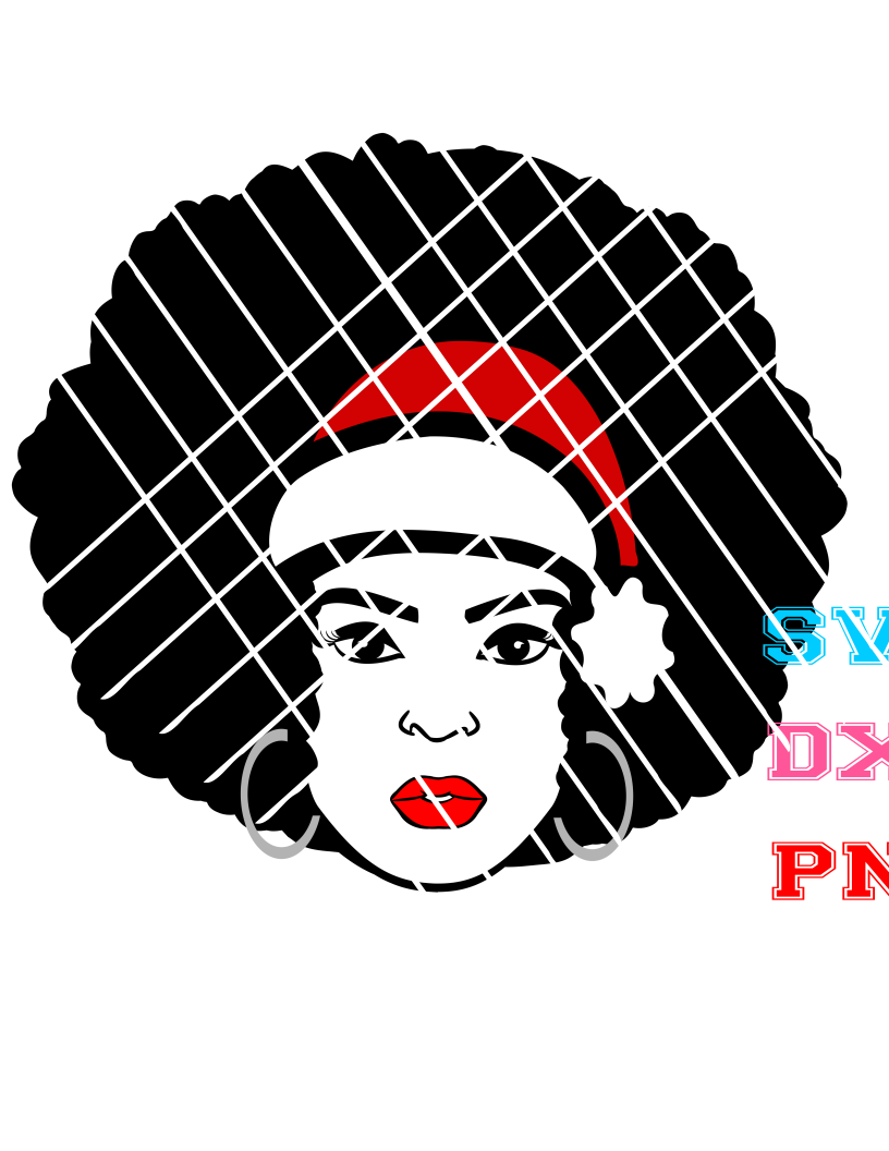 Afro Hair svg,Afro Girl Dory ,Christmas svg,Santa hat svg