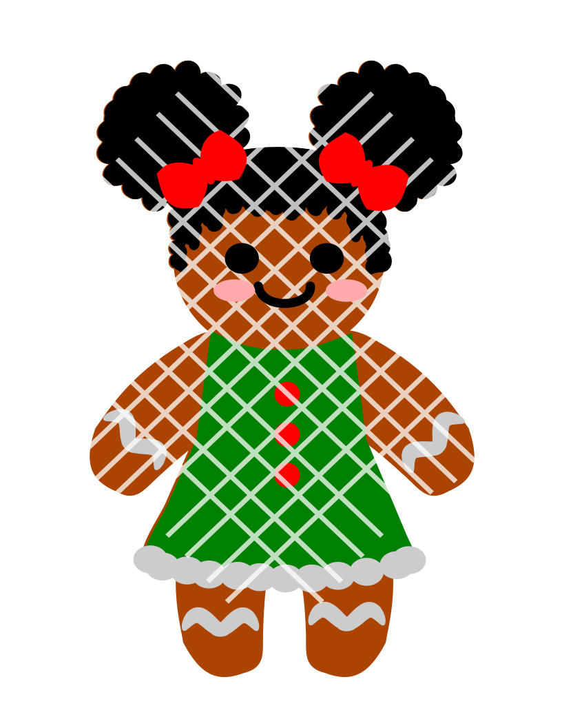 Ginger bread cookie girl,Afro Girl ,Afro Puffs,Christmas svg,Santa svg