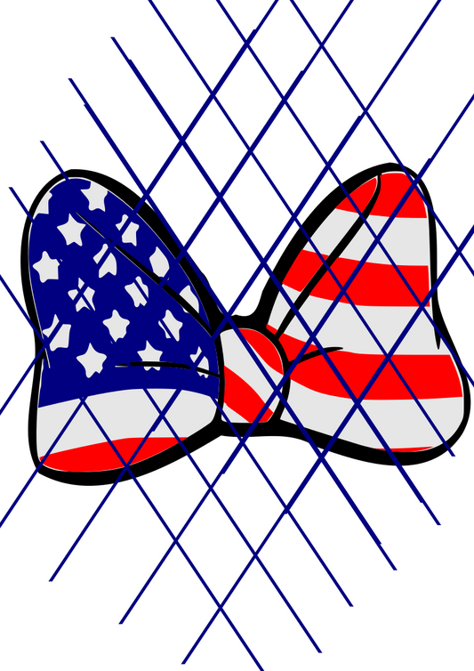 Girl Bows SVG , 4th of July American Flag bow