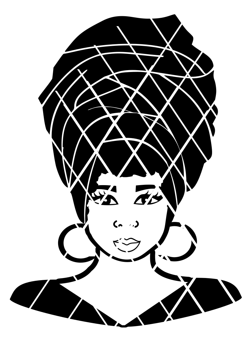 Headwrap Carol svg, Afro svg,Headwrap woman, African American woman
