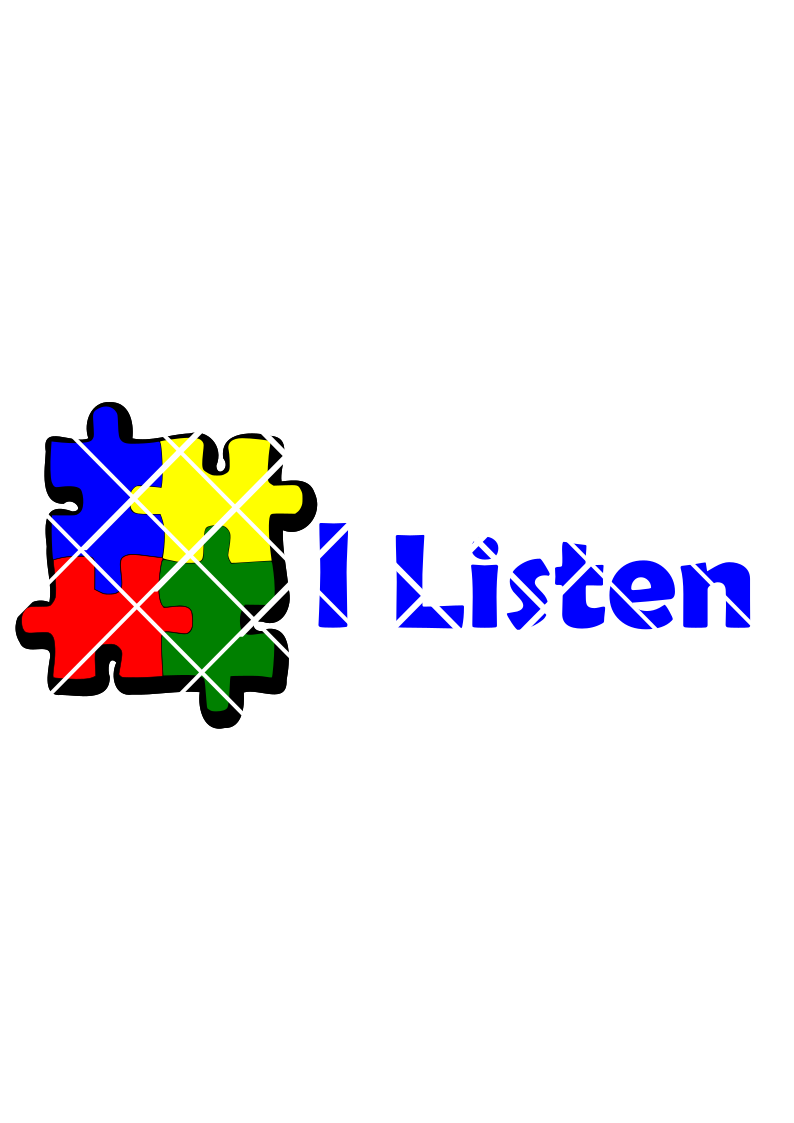 I Listen SVG, Autism Awareness SVG, PNG,DXF file