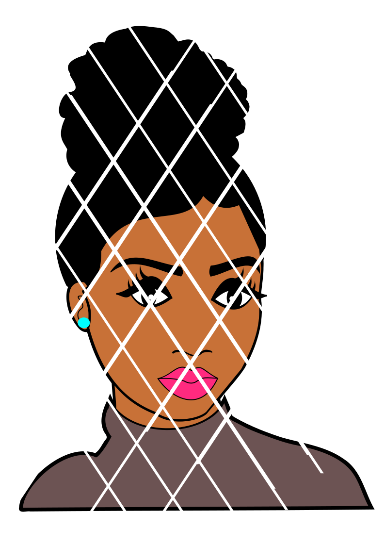 Imana two svg, Black Woman  svg ,dxf,png file