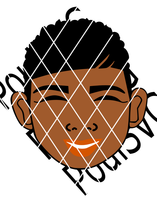 Afro Boy svg,Reindeer SVG, Afro kid svg,Christmas svg,Isaiah SVG