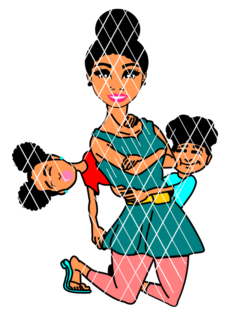 Mommy and Us svg ,PNG ,DXF  cut files