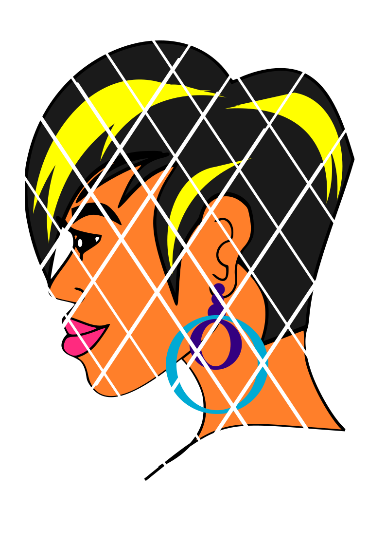 Short cut Hair SVG, Lady svg, Girl Hair Svg cutting file for Silhouette Cameo and Cricut Designer Space,African American Women  with short hair
