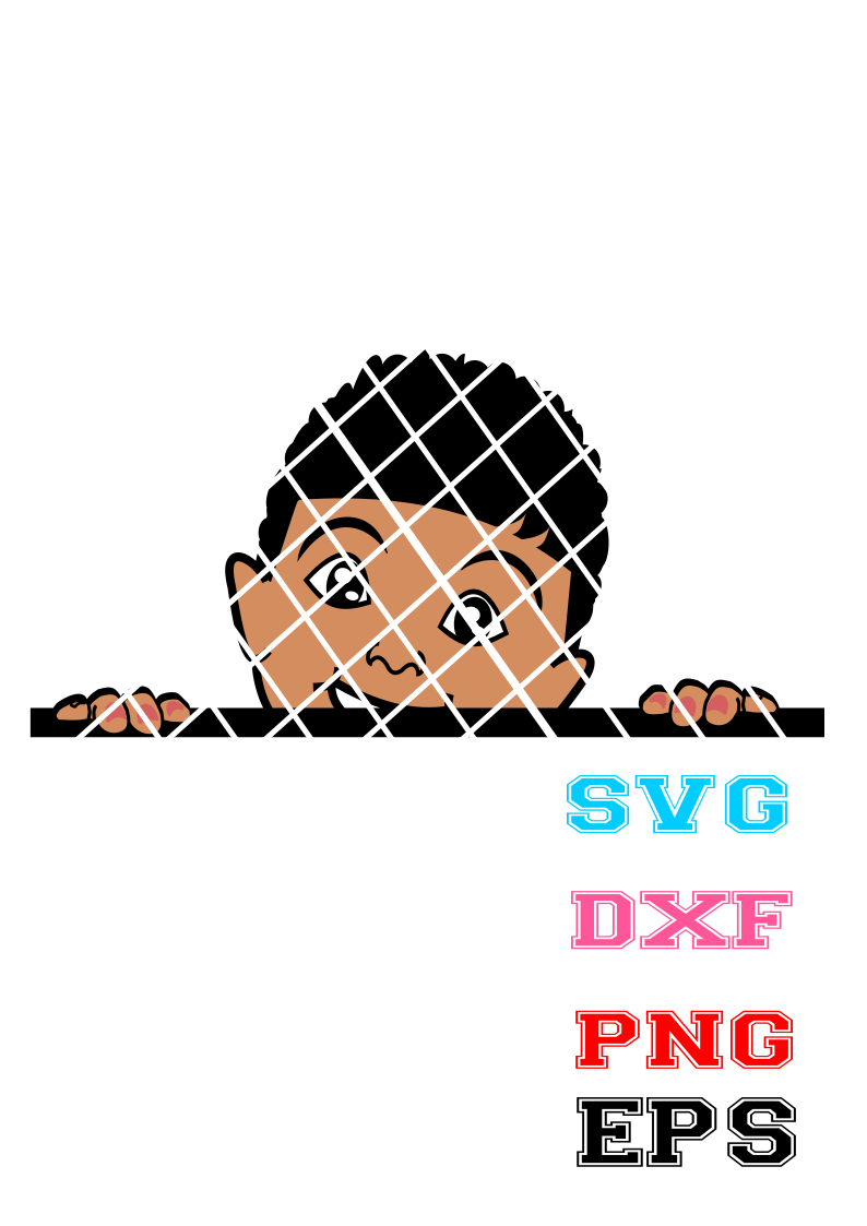 Peeking SVG, African American boy svg, Little boy face svg,Jimmy, Peekaboo