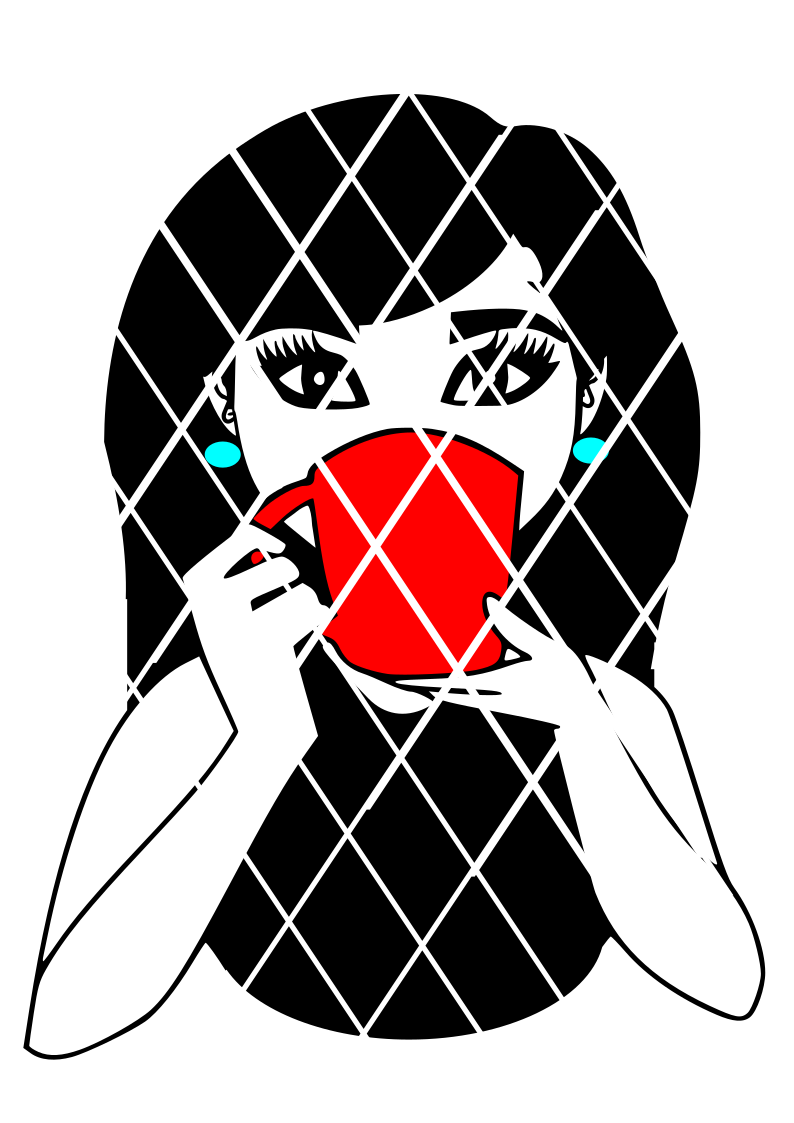 Woman drinking with mug svg,Relaxed Hair svg,Sistah svg,