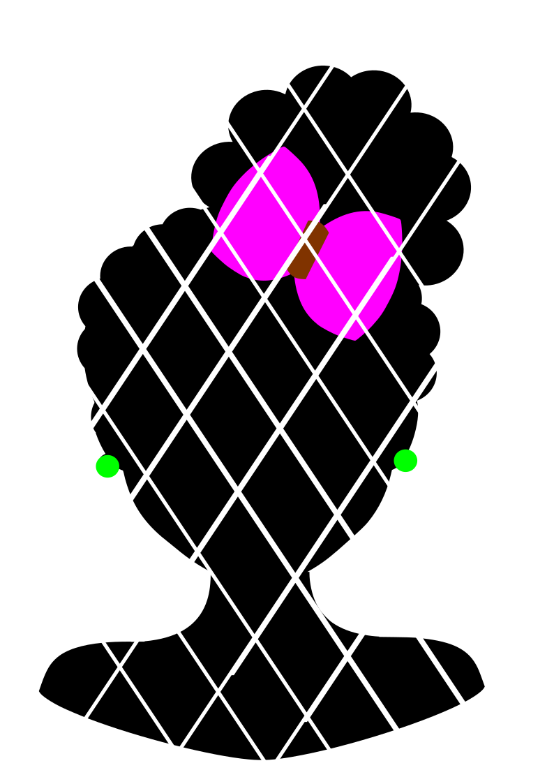 Afro Puffs Silhouettes Bundle SVG,DXF,PNG files