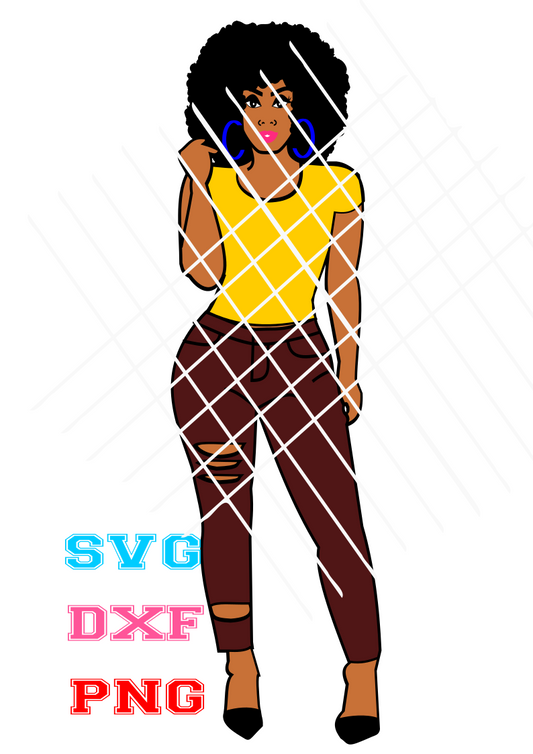 Afro Hair Tusha svg,dxf,png