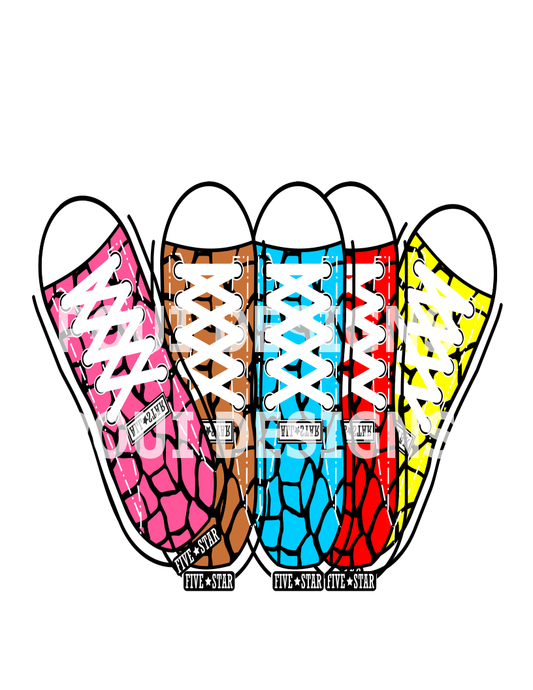 6 Giraffe Sneaker socks PNG files