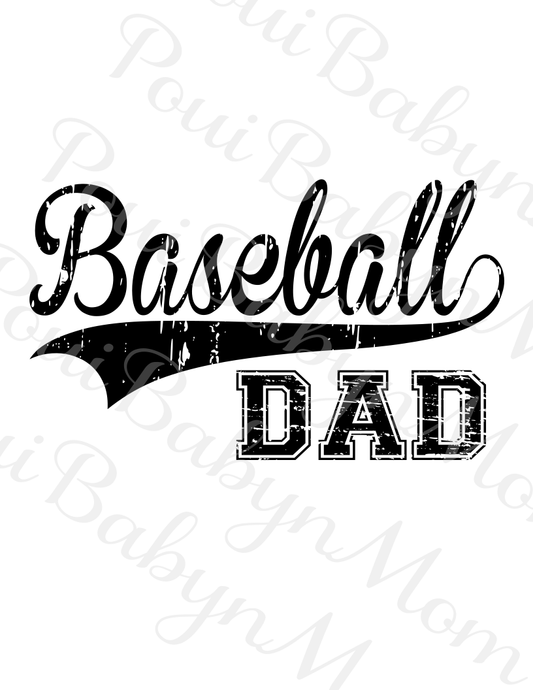 Distressed  Baseball Dad svg