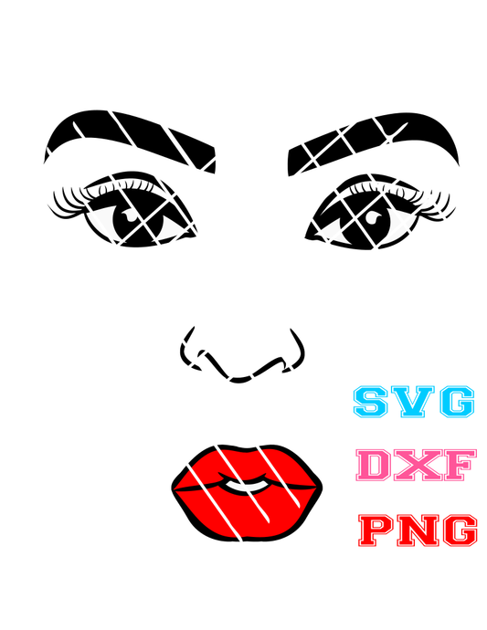 Female  Face svg