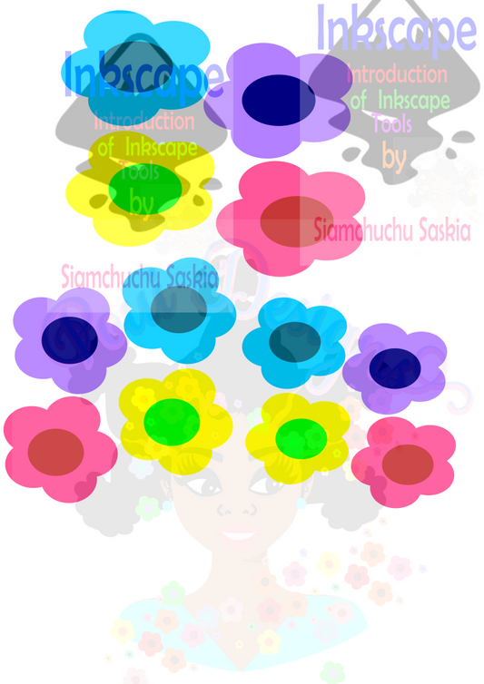 Inkscape tutorial- How to make a flower . very easy