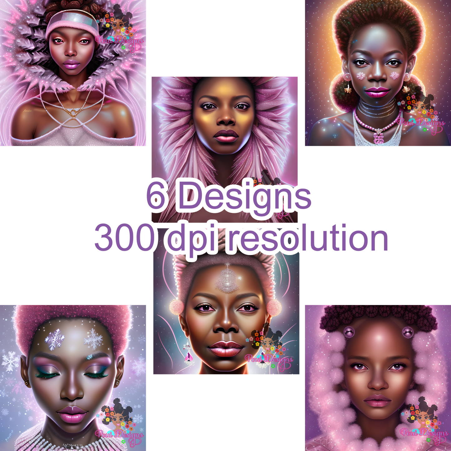 Ice Crystals Black  Women PNG files, Ai art,Ai generated