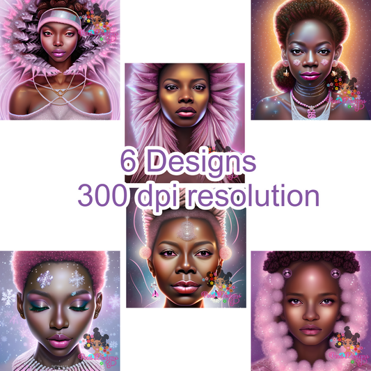 Ice Crystals Black  Women PNG files, Ai art,Ai generated
