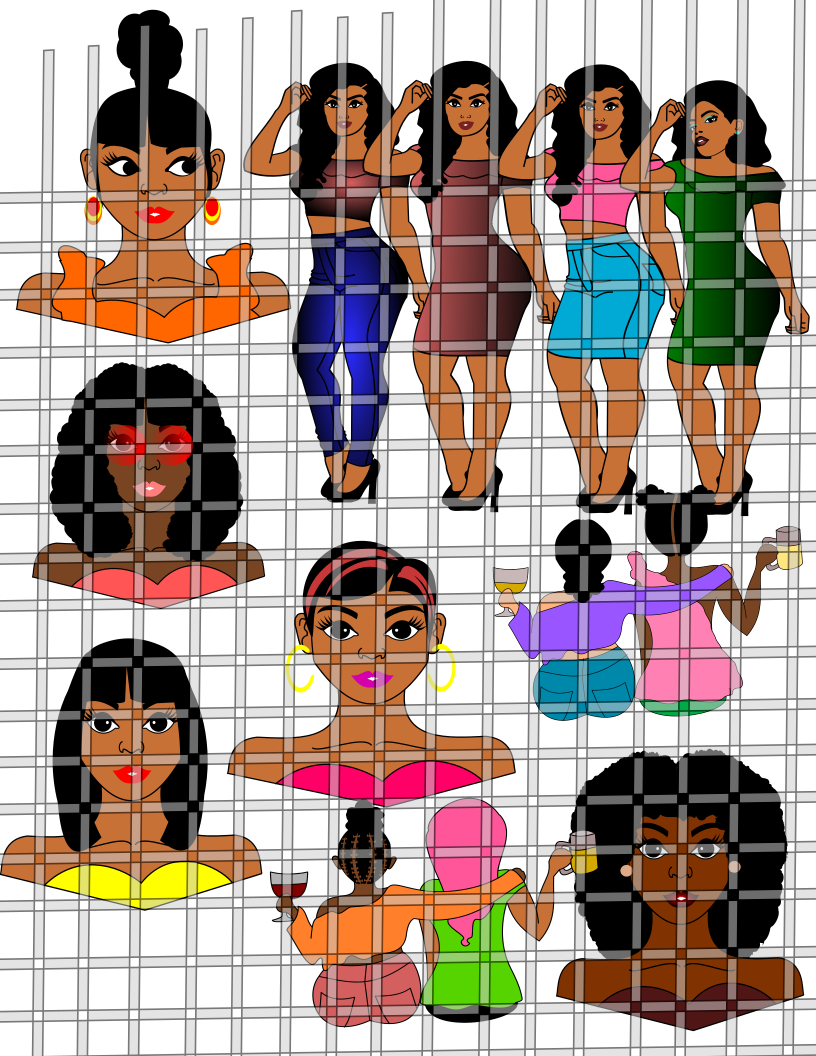 Shantell SVG Bundle, Afro images