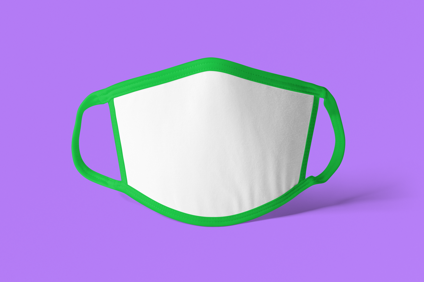 Adult Sublimation Face Covers - GREEN TRIM