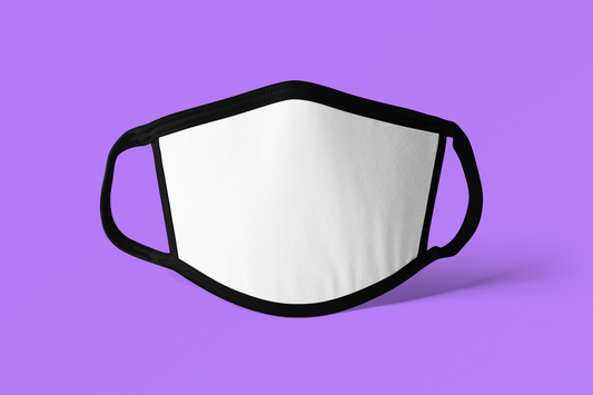 Adult Sublimation Mask- Black Trim in Bulk